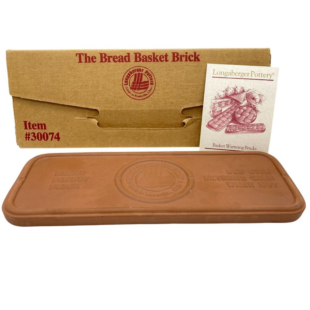 Longaberger bread basket brick #30074‎ with box bread warming brick